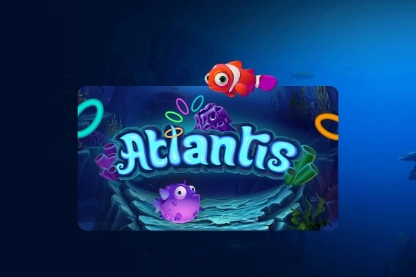 Atlantis logo with clownfish and pufferfish mascots