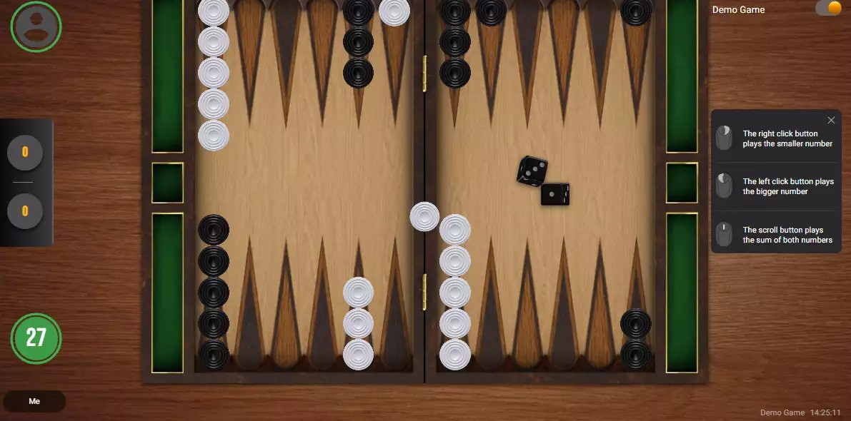 Backgammon by Galaxsys - gameplay screenshot