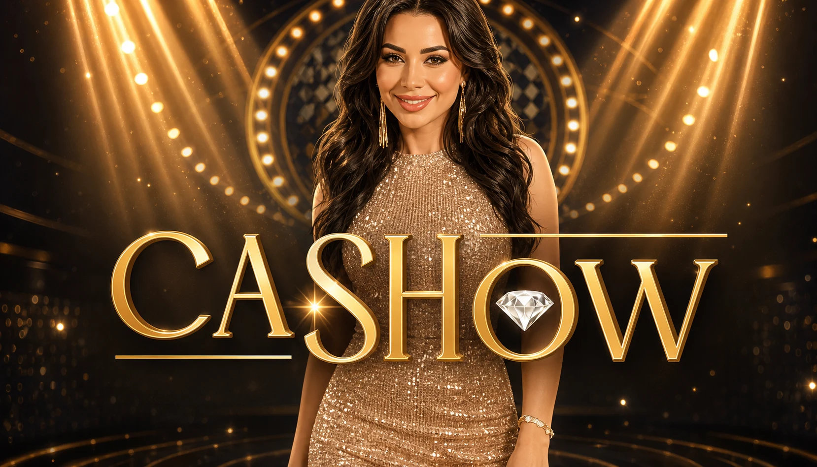 Cash Show game screenshot - runway walk multiplier climbing toward the camera