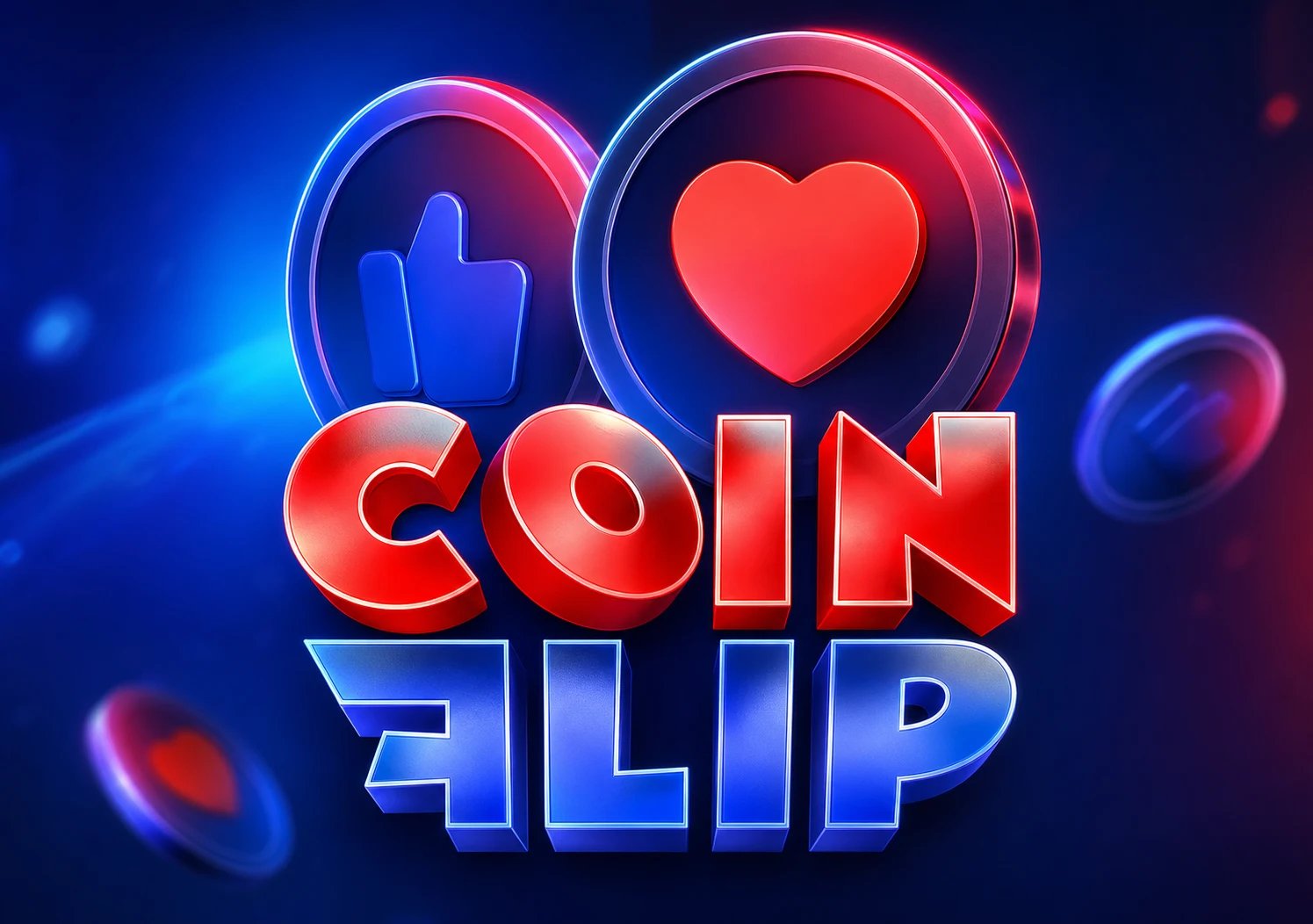 Coin Flip game screenshot - spinning coin with difficulty tier selector