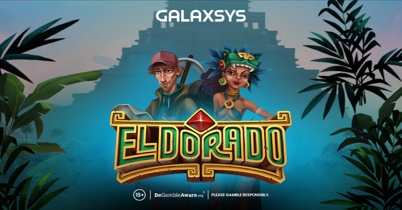 El Dorado by Galaxsys - treasure hunter and Aztec priestess logo screen