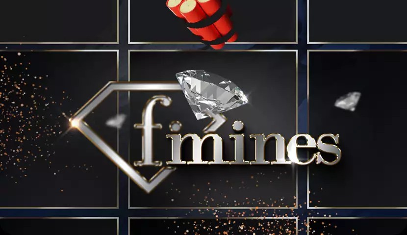 F-Mines gameplay screenshot showing the tile grid before reveal