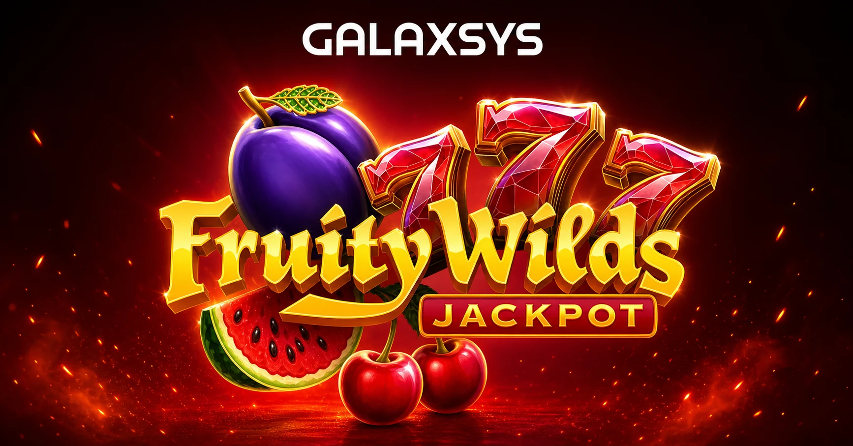Fruity Wilds gameplay screenshot showing the 5x3 grid and fruit symbols
