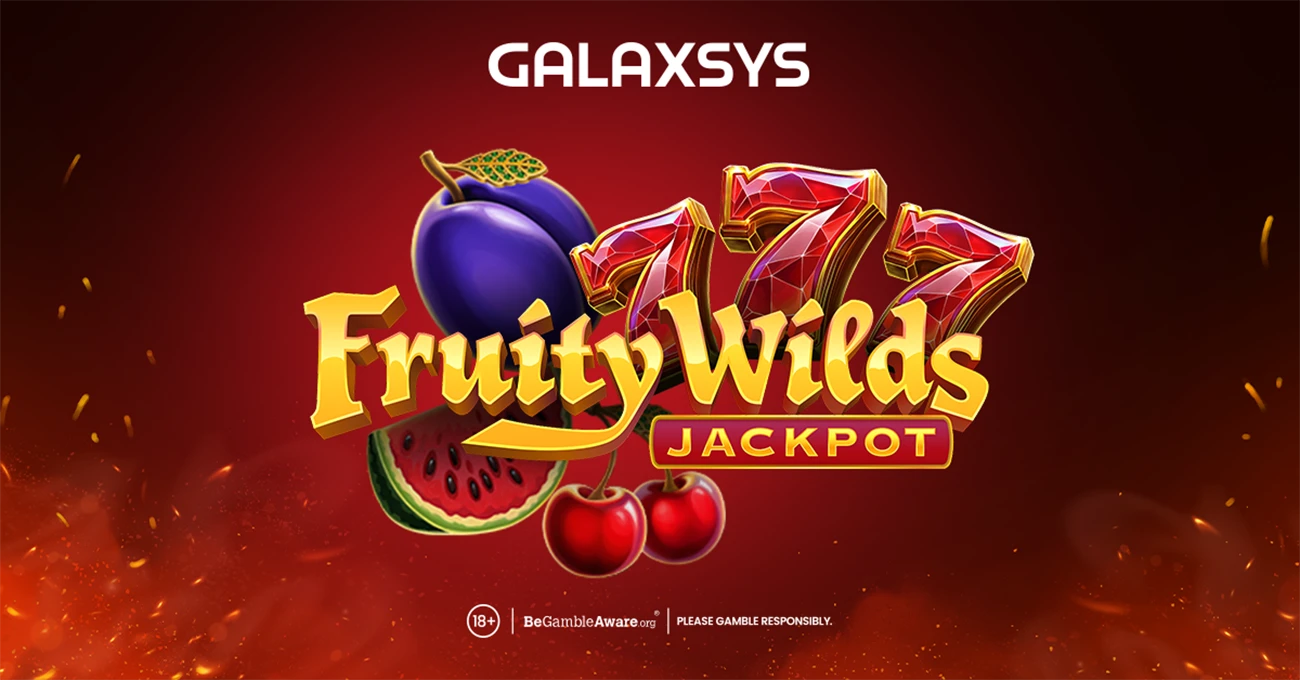 Fruity Wilds gameplay screenshot showing the 5x3 grid and fruit symbols