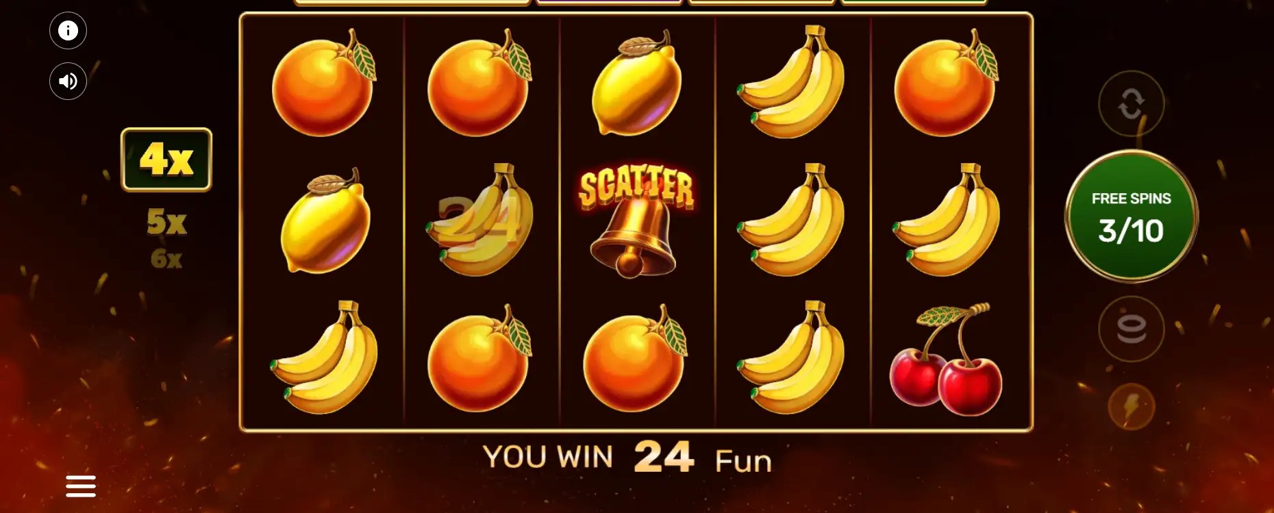 Fruity Wilds screenshot 2 - cascading win in progress