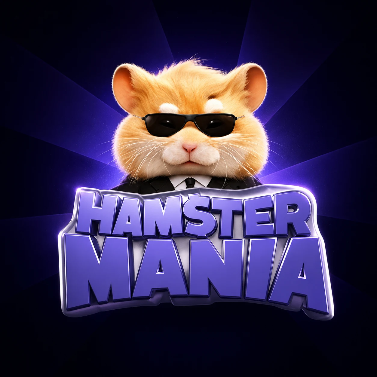 Hamster Mania by Galaxsys - secret-agent hamster mascot logo screen