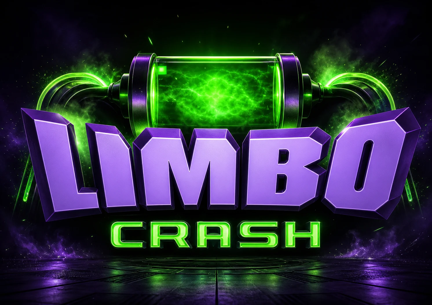 Limbo Crash game screenshot - target odds set before the round with the green cylinder result