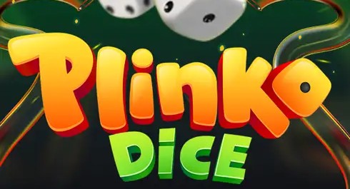 Plinko Dice screenshot 2 - logo close-up with dice above peg tubes