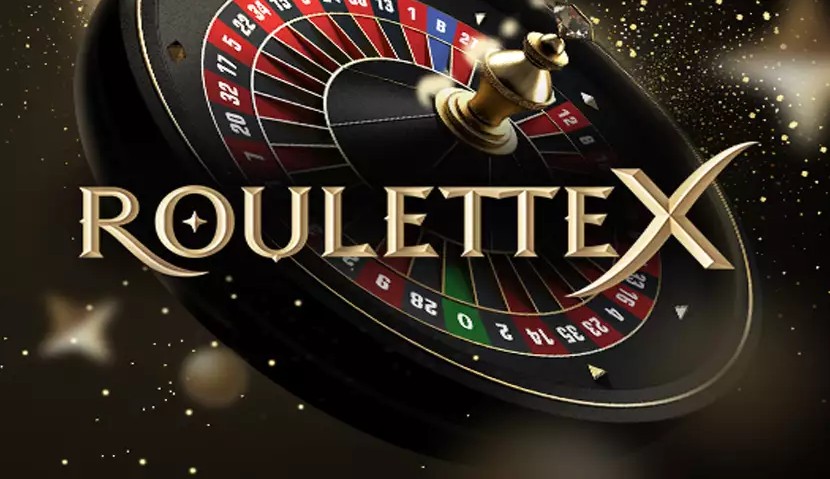Roulette X logo art over a spinning wheel, developed by Galaxsys