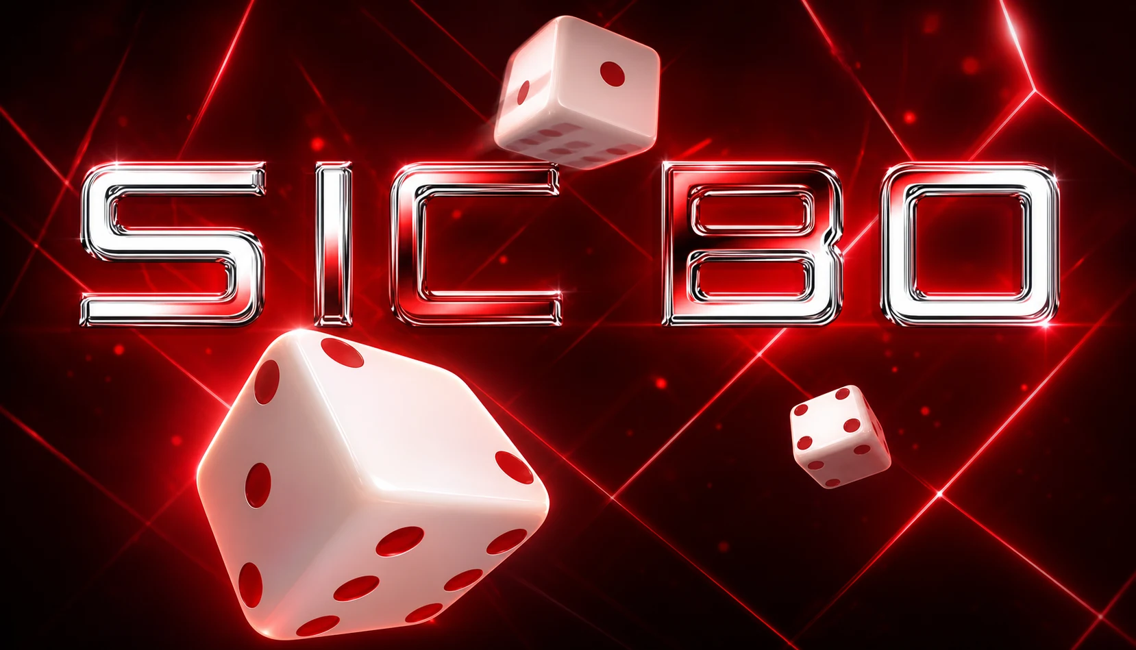 Sic Bo game by Galaxsys - three dice rolling in a shaker