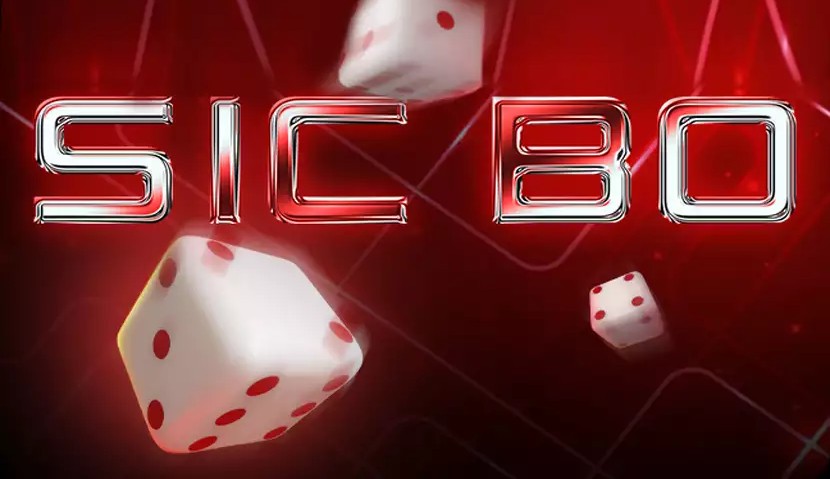 Sic Bo game by Galaxsys - three dice rolling in a shaker