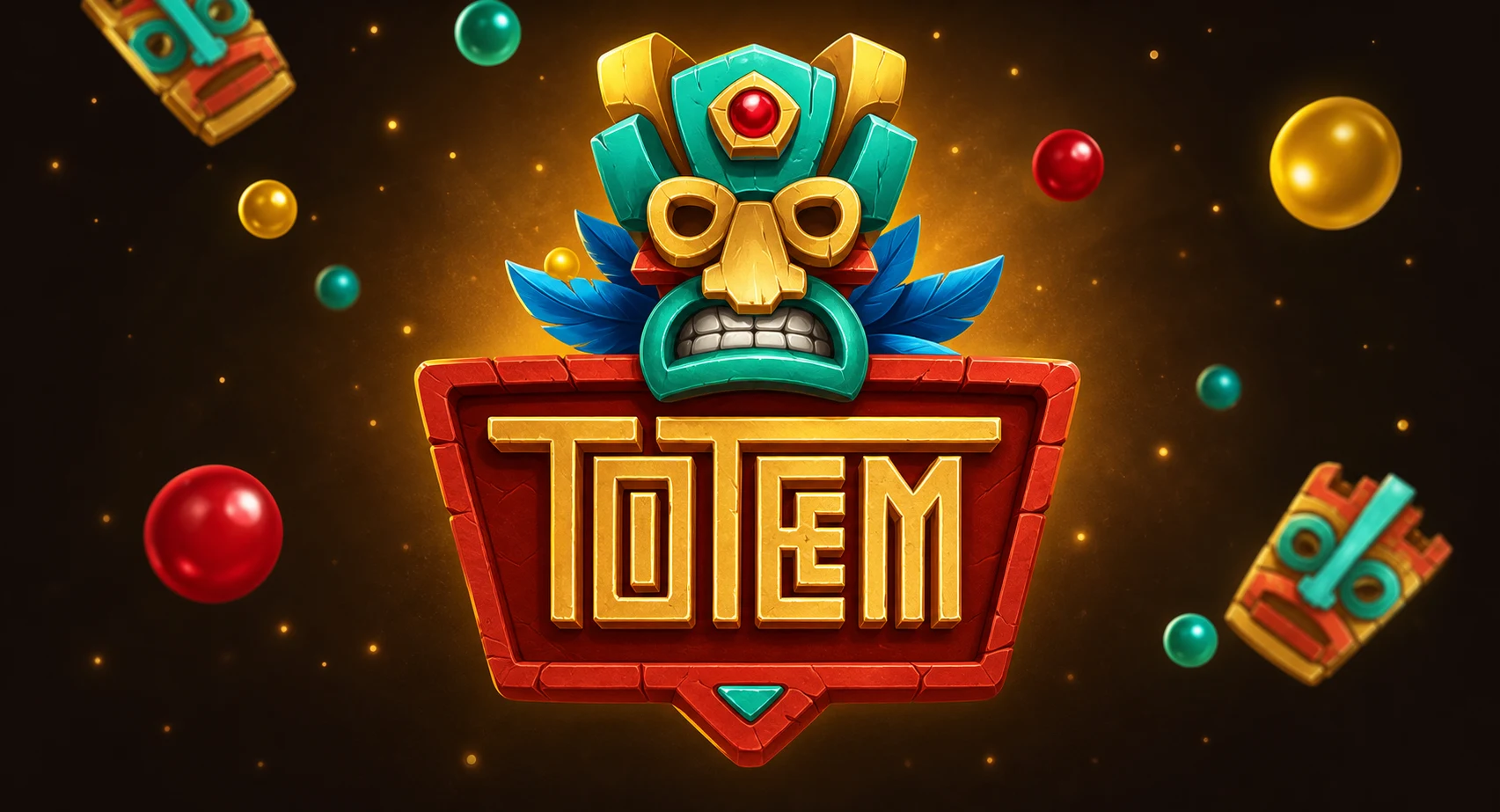 Totem by Galaxsys - jungle tribal mask logo art over a dark background